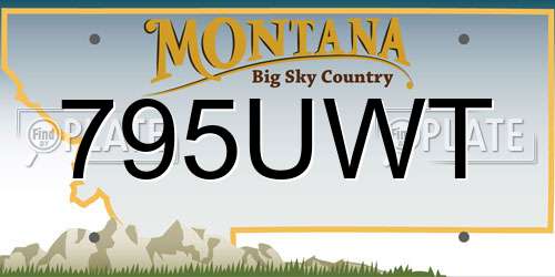 795UWT Montana License Plate