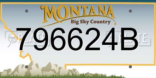 796624B Montana License Plate