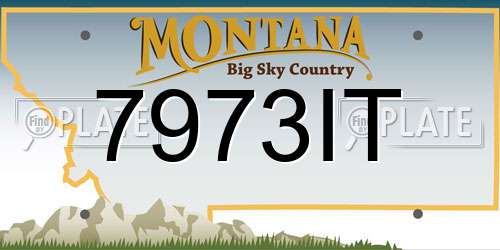7973IT Montana License Plate