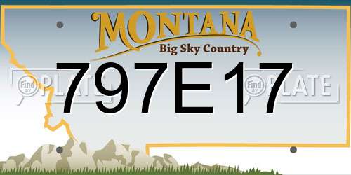 797E17 Montana License Plate