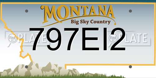 797EI2 Montana License Plate