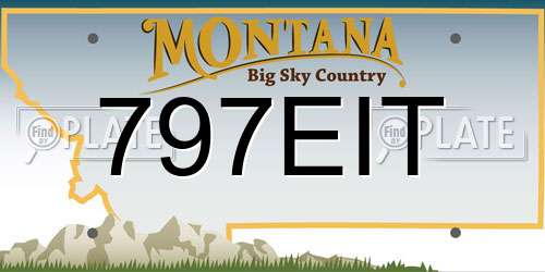 797EIT Montana License Plate