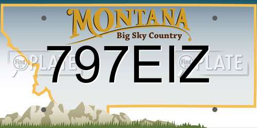 797EIZ Montana License Plate