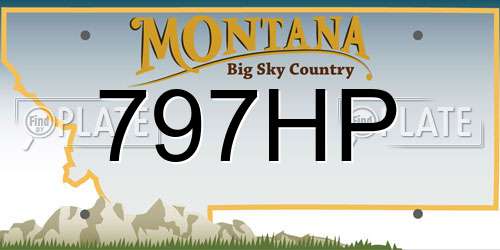 797HP Montana License Plate