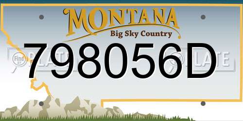 798056D Montana License Plate