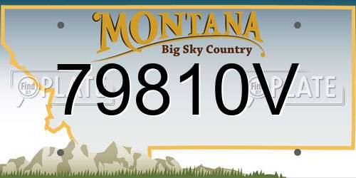 79810V Montana License Plate