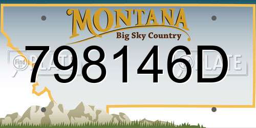798146D Montana License Plate