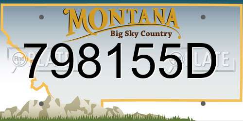 798155D Montana License Plate