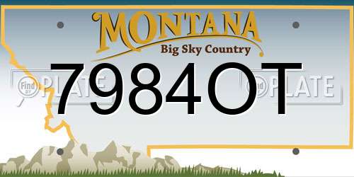 7984OT Montana License Plate