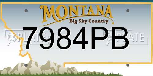 7984PB Montana License Plate