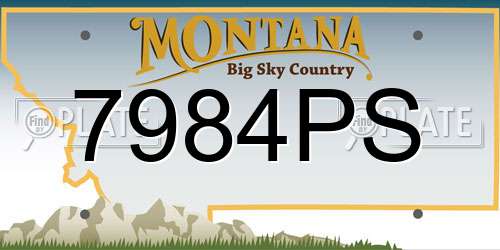 7984PS Montana License Plate