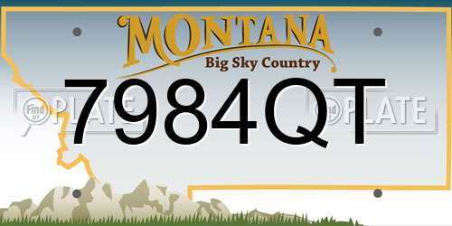 7984QT Montana License Plate
