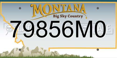 79856M0 Montana License Plate