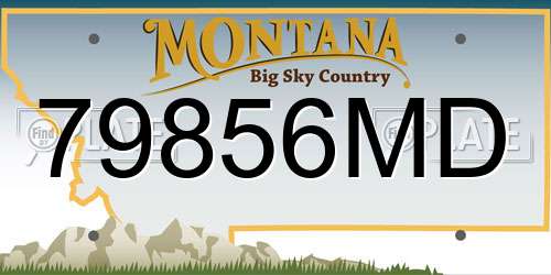 79856MD Montana License Plate