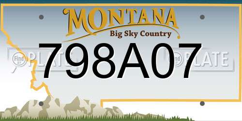 798A07 Montana License Plate