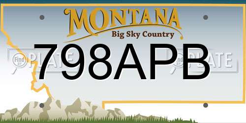 798APB Montana License Plate