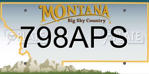 798APS Montana License Plate