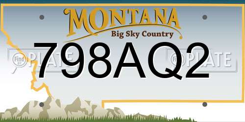 798AQ2 Montana License Plate
