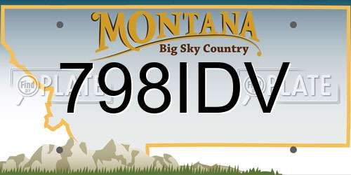 798IDV Montana License Plate