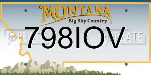 798IOV Montana License Plate