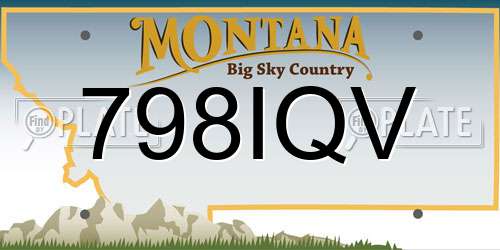798IQV Montana License Plate
