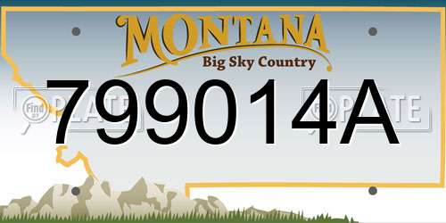 799014A Montana License Plate