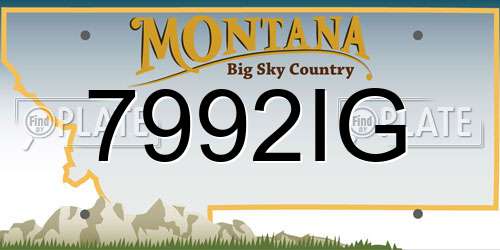 7992IG Montana License Plate