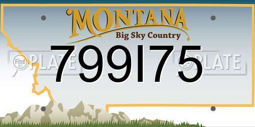 799I75 Montana License Plate