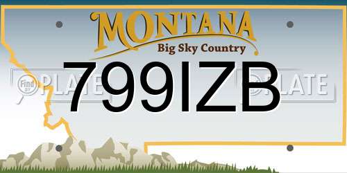 799IZB Montana License Plate