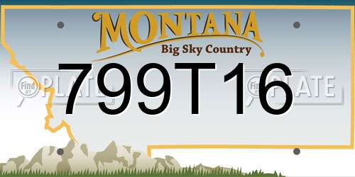 799T16 Montana License Plate