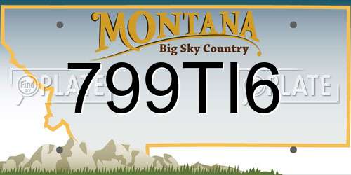 799TI6 Montana License Plate