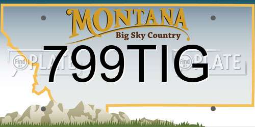 799TIG Montana License Plate
