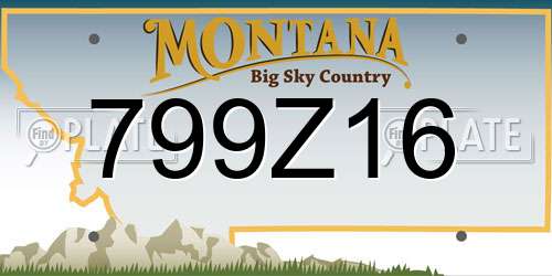 799Z16 Montana License Plate