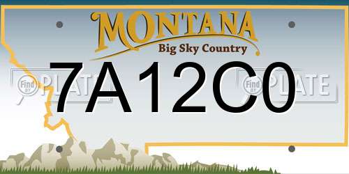 7A12C0 Montana License Plate