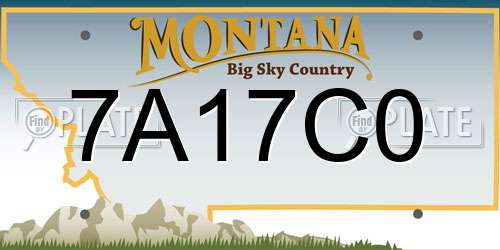 7A17C0 Montana License Plate