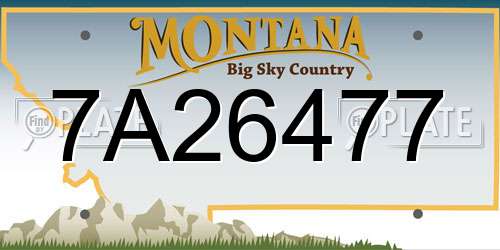 7A26477 Montana License Plate