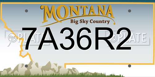 7A36R2 Montana License Plate