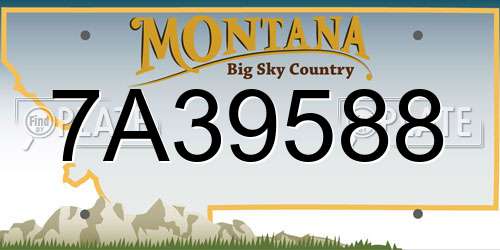 7A39588 Montana License Plate