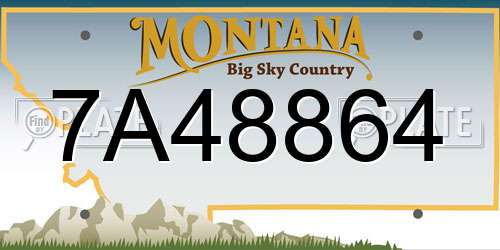 7A48864 Montana License Plate