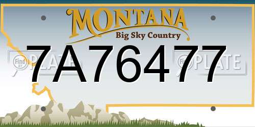 7A76477 Montana License Plate
