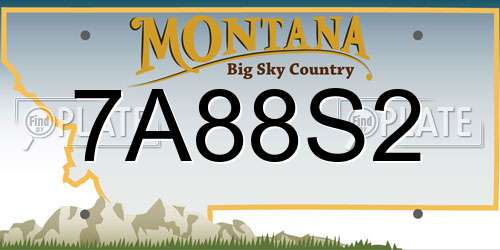 7A88S2 Montana License Plate
