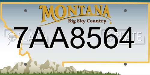 7AA8564 Montana License Plate