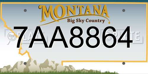 7AA8864 Montana License Plate