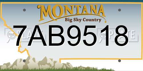 7AB9518 Montana License Plate