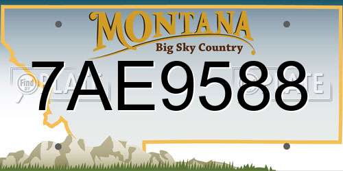 7AE9588 Montana License Plate
