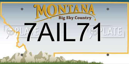 7AIL71 Montana License Plate