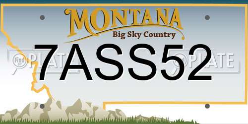 7ASS52 Montana License Plate