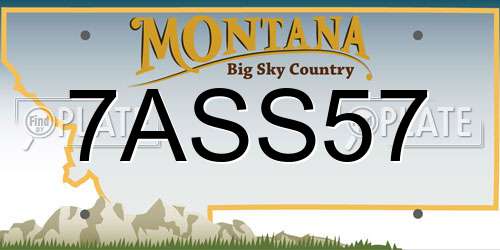 7ASS57 Montana License Plate