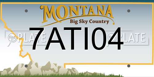 7ATI04 Montana License Plate