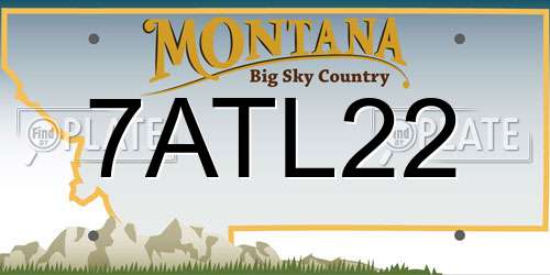 7ATL22 Montana License Plate